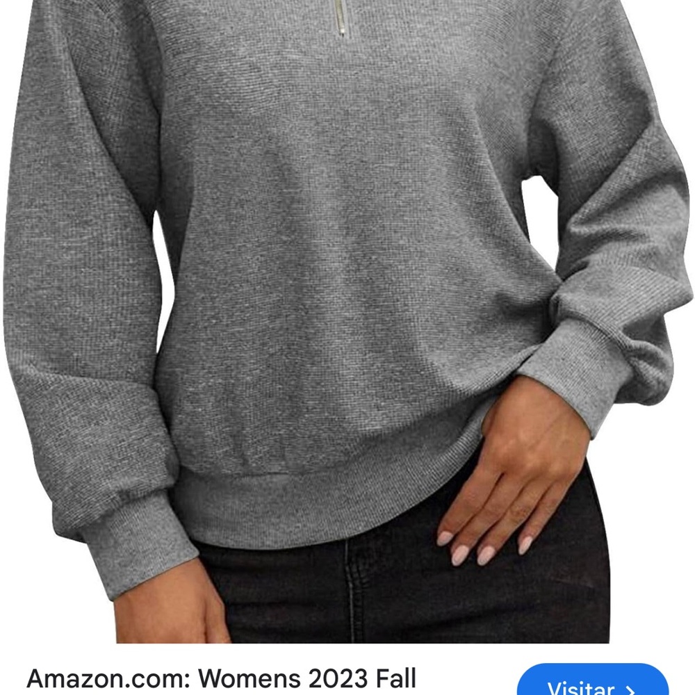 Gray Boxy Relaxed Hoodie Sweatshirt